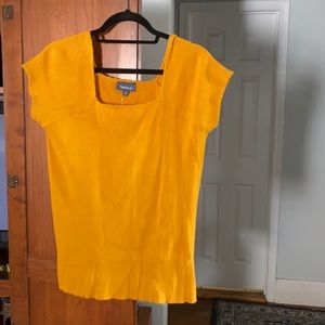 Mustard color stretchy ModCloth shirt